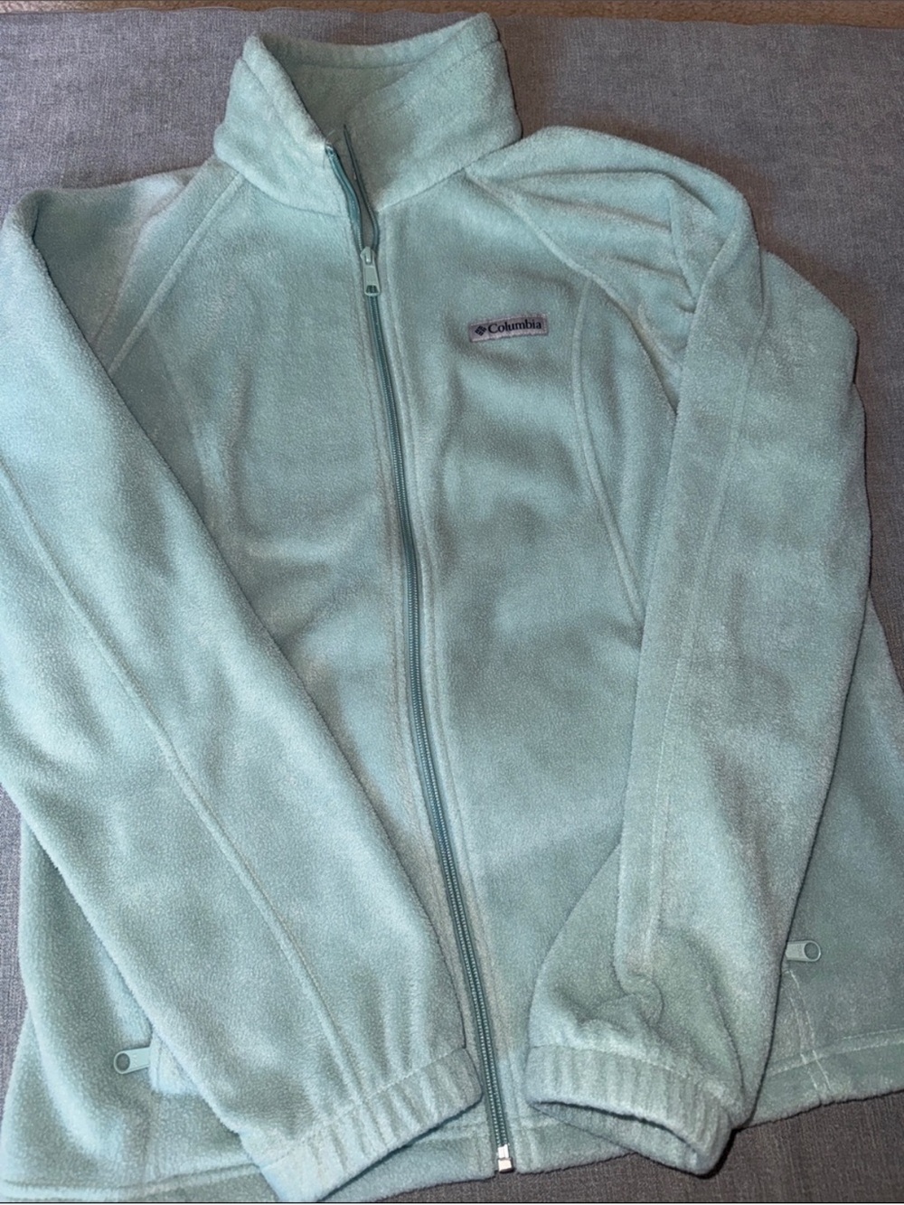 Columbia Full-Zip Fleece Jacket in Mint Green